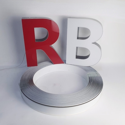 4cm-14cm Szerokość Aluminiowy kanał List Trim Letterform Sign Trim Cap