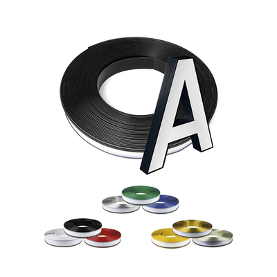 Niestandardowe litery Channelume Strip Złoty Perforated Aluminium Trim Cap